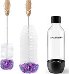 Bottle Brush for SodaStream 1 Litre Bottle, Pack of 2 Bottles Brush with Anti-Scratch Wool Head, Gentle & Scratch-Free Soda Bottles, Cleaning Brush for Baby Bottles, Drinking Bottles