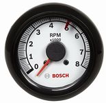 Bosch Actron SP0F000022 Sport II 2-5/8" Tachometer (White Dial Face, Black Bezel)
