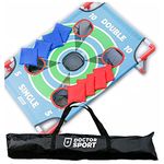 Cornhole Unika Dart 3-in-1 Game - 91 x 60 cm - In Luxury Carry Bag - 8x Throwing Bags - Quick Assembly - Red and Blue - Original Doctor Sport Game