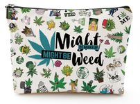 QualityLife Mix Makeup Bag, white, Weed