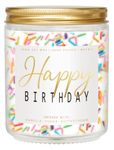 Happy Birthday Candle - Vanilla Cream Birthday Candle, Unique Birthday Gifts for Women - 7oz Scented Candle with Sprinkles, Birthday Gifts for Men/Best Friend