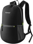 Gonex Ultra Lightweight Packable Daypack Backpack Handy Foldable Camping Outdoor Travel Cycling Backpacking Black