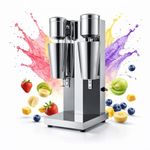 Gurubhai Equipments Electric Stainless Steel Double Head Milkshake Maker, 2-Speed Commercial Mixer With 220V, Includes Mixing Cup, Ideal For Smoothies & Shakes Heavy-Duty Drink Blender,560 Watts