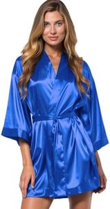 Turquaz Women's Bride Bridesmaids Robe - Satin Kimono Robes for Wedding & Bridal Party Silk Like Lightweight Robes for Women