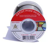 AIM Solder 84049 Artist Pure 50/50 Stained Glass Solder, 0.125inch-1lb (3mm-454g)