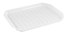 MantraRaj Microwave Bacon & Meat Heating Plate Rack Ribbed to Drain Fat Dishwasher Safe Cooking Breakfast Meat Ribbed for Fat Drain Defrosting Meals Frozen Food