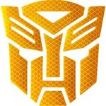 Carcool Reflective Light Transformers Autobot - Car,Motorcycle,Car Window, Truck, Notebook, Vinyl Decal Sticker,Autobot car Accessories,Vehicle Decorative Stickers (Golden Yellow)