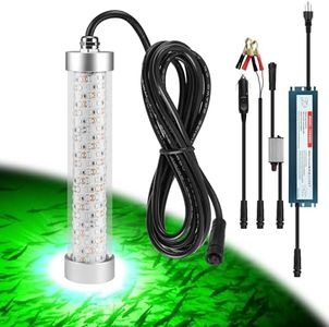 XXK F3 Dimmable Green Underwater Fishing Light LED 110V & 12V w/ 33FT Cords