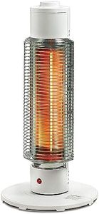 Sengoku HeatMate Portable Instant Heat Graphite Medium Tower Electric Heater for Small Areas in Homes, Offices, and Workshops, White