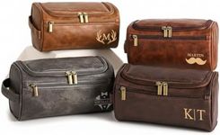 Personalized Leather Toiletry Bag f