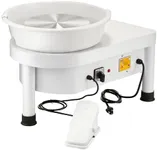 Mophorn Pottery Wheel 25CM Pottery Forming Machine 350W Electric Wheel for Pottery with Foot Pedal and Detachable Basin Easy Cleaning for Ceramics Clay Art Craft DIY