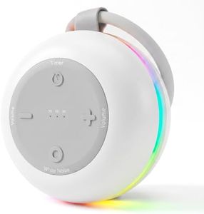 Portable Baby Sound Machine with RGB Night Light, 18 Soothing Sounds