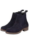 Rydale Women's Chelsea Boots Ladies Suede Leather Ankle Boots Low Heel Pull On Fashion Shoes 3 Colours (Navy, uk_footwear_size_system, adult, women, numeric, medium, numeric_5)