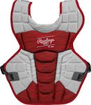 RAWLINGS Velo 2.0 Adult NOCSAE Baseball Catcher's Chest Protector, Scarlet and White