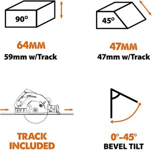 Evolution 185mm Circular Saw – R185CCSX Power Tool