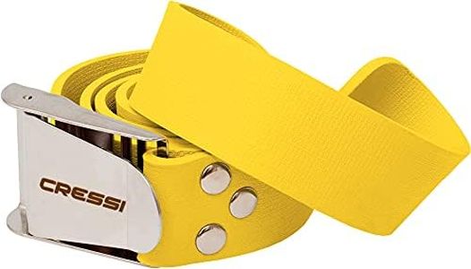 Cressi Quick-Release Elastic Belt with Metal Buckle, Yellow, One Size