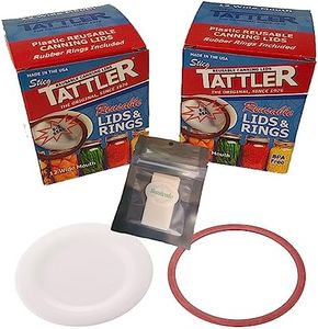 Reusable Canning Lids Bundle Includes 24 Wide Mouth Tattler Lids and Rings and 24 Dissolvable Sunivale Jar Labels For Use With Hot Water Bath, Vacuum Sealer and Pressure Canning Methods Made in USA