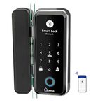 Lavna La5 Glass Door Lock With 7 Way Of Access Fingerprint, Wifi, Mobile App, Remote, Otp, Pin & Rfid Card For 10-12 Mm Glass Doors Only (La5 Wifi) - Metal, Multicolor