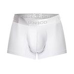 MUNDO ÚNICO Trunk Briefs for Men | Men's Boxer Suspensor made with Higher Fit and Comfort of Movement | Cotton Men's Stretch Underwear | Elastic that doesn't bend, No-Ride-up | White - Small, White, Small