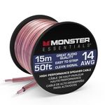 Monster XP Copper Clad Aluminum (CCA) Speaker Wire Cable Spool - [50 FT] [14 Gauge AWG]