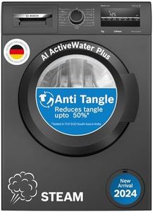 Bosch 7 kg 5 Star Fully-Automatic Front Loading Washing Machine (WAJ24209IN, Black, AI active water plus, In-Built Heater, BLDC Inverter motor, Steam)