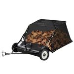 VEVOR 42-inch Lawn Sweeper Tow Behind, 12 cu.ft. Large Pull Behind Grass Sweeper, Heavy Duty Leaf & Grass Collector with Dumping Rope Design, Adjustable Sweeping Height for Picking Up Debris & Grass