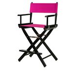 Casual Home 220-02/021-30 Director Chair, 24"-Counter Height, BlackFrame/Magenta Canvas