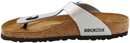Birkenstock Gizeh Birko-Flor Thong,Silver,37 M EU
