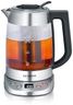 SEVERIN Bouilloire Eau et Thé, 1,7L, 3 000W, Filtre à thé, Température et Temps D'infusion Personnalisables, Verre/Inox, WK 3480