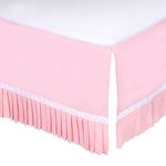 Light Coral Pink Pleated Crib Dust Ruffle by The Peanut Shell