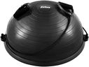 ZELUS 23 Inch Half Exercise Ball Stability Balance Board with Resistance Bands for Yoga Workouts, Home Gym Fitness Equipment for Men and Women, Half Dome Pilates Yoga Ball Trainer with Foot Air Pump, Black