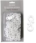 Clear Gutter Hooks for Outdoor Lights, Christmas Light Clips, Mini Weatherproof Plastic Outdoor Light Hooks, Clear S Clips for Christmas Decorations Fairy Lights, String/Rope Lights (Pack of 50)