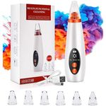 ClothyDeal Premium 6 in 1 Multi-Function Blackhead Removal With Pimples & Pore Cleaner Upgraded Chargeable Vacuum Device/With 6 Changeable Functional Heads With 3 Levels Adjustable Mode (Large) (Jumbo)