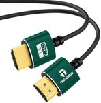 Thsucords Slim HDMI Cable 0.5M Ultra Soft & Thin HDMI to HDMI Cord Extreme Flexible & Skinny HDMI Wire Supports High Speed 4K@60Hz 18gbps 2160p 1080p