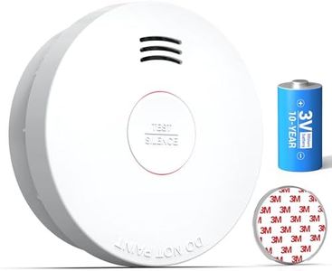 SITERWELL Smoke Detector, Smoke Detector 10 Year Battery with Photoelectric Sensor, Fire Alarm with Low Battery and Fault Warning for House and Bedroom, UL217-9th Listed, GS525A, 1 Pack