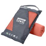 (X-Large (80cm x 150cm ), Brick Red) - Rainleaf Microfiber Towel Perfect Travel & Sports & Beach Towel. Fast Drying - Super Absorbent - Ultra Compact. Suitable for Camping, Backpacking,Gym, Beach, Swimming,Yoga