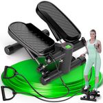 Ultrasport 2-in1 Premium Mini Stepper with Resistance Bands, Fitness Steppers for Exercise Workout with Non-Slip Pedals and LCD Monitor, Exercise Stepper for Home Full Body Cardio Training
