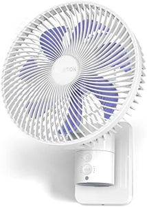 Airbition 8” Small Wall Mount Fan with Remote Control, 90°Oscillating, 4 Speeds, Timer, Included 120° Adjustable Tilt, High Velocity, 70Inch Cord, for RV Bedroom Home Office Garage