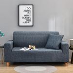 Story@Home Sofa Cover 3 Seater | Elastic Sofa Cover | Polyester | (190 x 230 x 50 cm, Grey) Durable and Stylish Anti Slip Sofa Cover, Anti-Slip Sofa Cover for Living Room