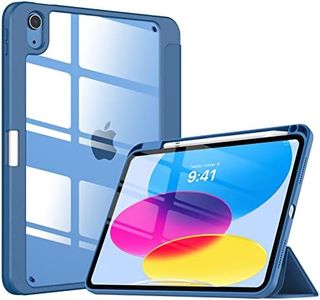 TiMOVO Case for iPad 10th Generation 2022, iPad 10 Case with Pencil Holder, Hybrid Protective Cover for iPad 10.9 inch, Smart Shell with Clear Back, Auto Wake/Sleep - Abyss Blue