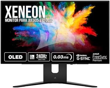 Corsair XENEON 27QHD240 27 Pulgadas OLED Monitor para Juegos - 2560 x 1440, 240Hz, 0.03ms, Compatible NVIDIA G-Sync, AMD FreeSync™ Premium, DisplayHDR10, HDMI 2.1 - Negro