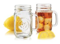 Libbey Country Fair 4-Piece Drinking Jar with Handle, 16.5-Ounce, Clear Conjunto De 4 transparent