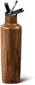 BrüMate ReHydration Mini Kids Water Bottle | 100% Leakproof Insulated Water Bottle for Kids with Straw | Stainless Steel Water Canteen | Perfect Kids Water Bottle for School | 16oz (Walnut)