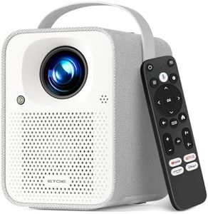 ETOE Seal Projector, Portable Projector with Certified Android TV11.0 & Netflix, 4K Projector with Auto Focus & Keystone, 500 ANSI, mini Projector with Prime Video-White