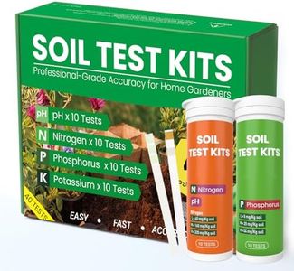AKSBTEC 2026 New Soil Test Kit 4-in-1 for Lawns & Gardens – 40 Tests (pH, Nitrogen, Phosphorus, Potassium) – Easy Soil Testing Kit for Vegetable Garden, Lawn & Plants