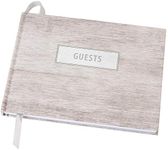 Global Printed Products Wedding Guest Book, 9"x7", Grey Wood