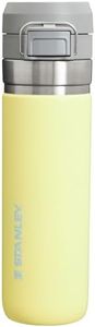 Stanley Quick Flip GO Water Bottle 24 oz | Push Button Lid | Leakproof and Packable for Travel and Sports | Insulated Stainless Steel | BPA-Free | Pomelo