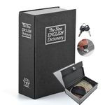 Book Safe with Combination Lock, ALLOMN Dictionary-shaped Money Box Hidden Secret Security Lock-up Piggy Bank with Keys for Coins Cash Money Jewellery