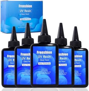 Résine UV 5x100g - Formule Améliorée Cristal Clair Pour Fabrication de Bijoux - Kit de Durcissement Solaire Pour Bricolage et Artisanat