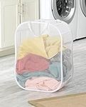 Whitmor Pop & Fold Laundry Bag, Whi